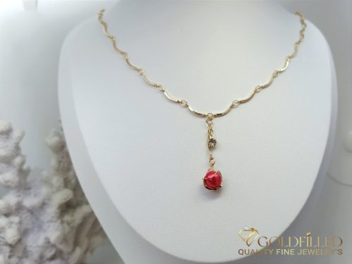 Antiallergische vergoldete Halskette „Goldfilled“, Länge 45 cm und breite 1 mm, Farbe 14K