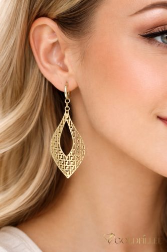 Goldfilled Antiallergische Ohrringe 52mm 14K Farbe