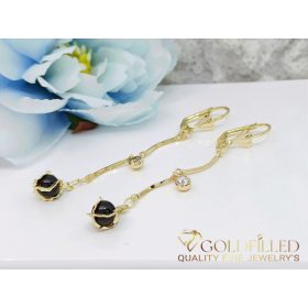 Goldfilled Antiallergene Ohrringe mit Perlen 68mm 14K Farbe	