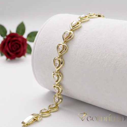 Antiallergenes vergoldetes Armband „Goldfilled“, 17cm lang und 8 mm Breit, 14K-Farbe