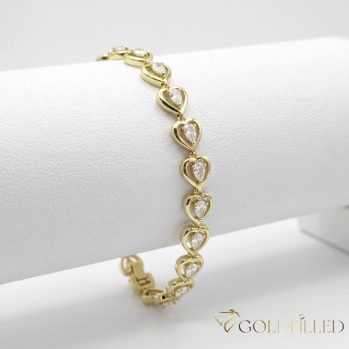 Antiallergenes vergoldetes Armband „Goldfilled“, 17cm lang und 8 mm Breit, 14K-Farbe