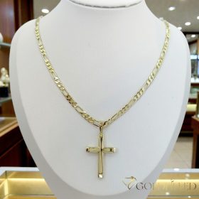   Antiallergische Goldfilled-Halskette 45cm/4mm + Anhänger, Farbe 14K