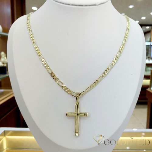 Antiallergische Goldfilled-Halskette 45cm/4mm + Anhänger, Farbe 14K