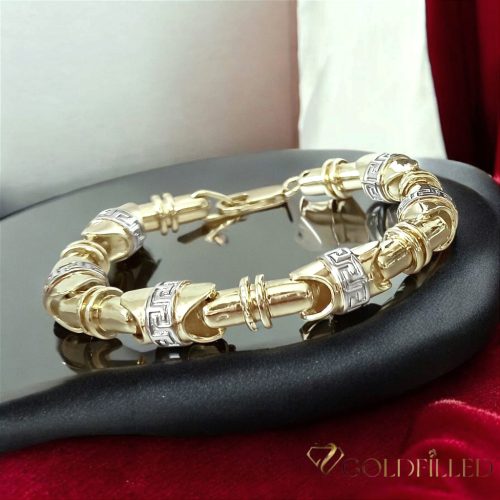 Antiallergisches Goldfilled-Armband 22cm /11mm, mehrfarbig