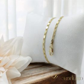   Antiallergene Halskette „Goldfilled“, in mehreren Größen  2 mm  breit, 14K-Farbe