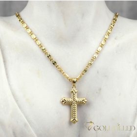   Antiallergische Goldfilled-Halskette 55cm/3mm + Anhänger, Farbe 14K