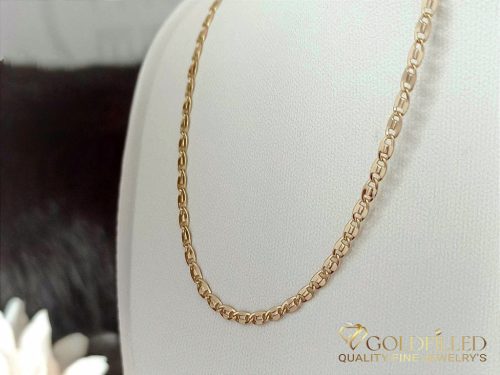 GOLDFILLED Antiallergenes Halskette 45cm lang und 3mm breit 18K Farbe