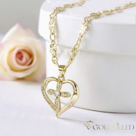   Antiallergische Goldfilled-Halskette 50cm/4mm + Anhänger, Farbe 14K