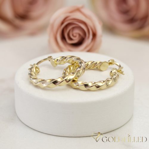 Goldfilled Antiallergische Ohrringe 26mm 14K Farbe