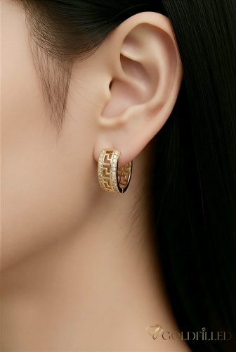 Goldfilled Antiallergische Ohrringe 19mm 14K Farbe