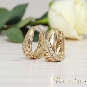 Goldfilled Antiallergische Ohrringe 18mm 18K Farbe