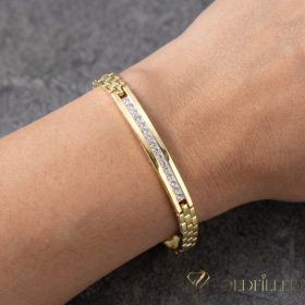   Antiallergenes vergoldetes Armband „Goldfilled“, 19cm lang und 6 mm Breit, 14K-Farbe