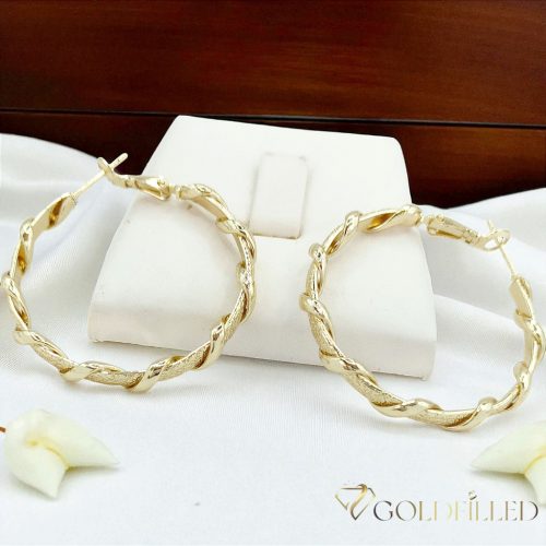 Goldfilled Antiallergene Creolen 40mm 14K Farbe	