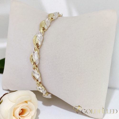Exklusives antiallergenes vergoldetes Armband „Goldfilled“, in mehreren Größen 7 mm Breite, 14K-Farbe