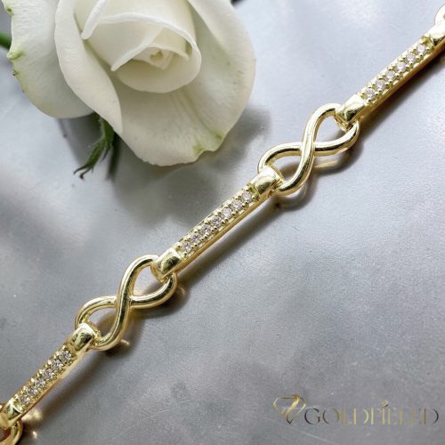 Antiallergenes vergoldetes Armband „Goldfilled“, 17cm lang und 5 mm Breit, 14K-Farbe
