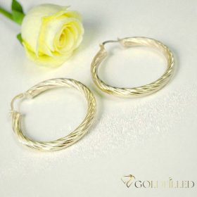 Goldfilled Antiallergene Creolen 40mm 14K Farbe	