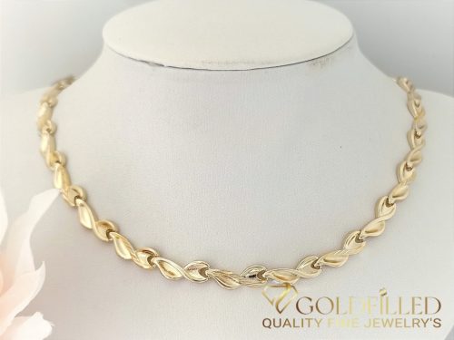 Exklusive antiallergene vergoldete Halskette „Goldfilled“, 45 cm lang und 6,5 mm dick, 14K-Farbe