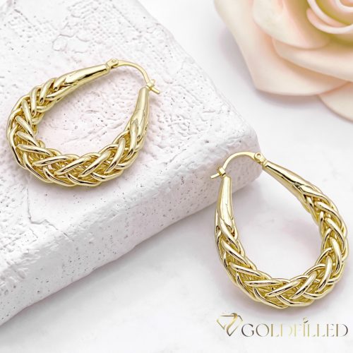 Goldfilled Antiallergene Creolen 50mm 14K Farbe	