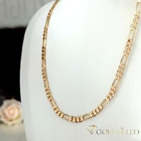   Antiallergene "Figaro" Halskette „Goldfilled“, in mehreren Größen  4 mm  breit, 18K-Farbe