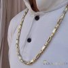 Goldfilled Antiallergisches Luxus Barakka Halskette 70cm Lang und 8-9mm Breit (100g ! ) Farbe 14K Multicolor