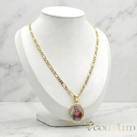   Antiallergische Goldfilled-Halskette 45cm/3,5mm + Anhänger, Farbe 14K