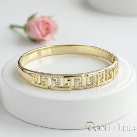   Antiallergisches Goldfilled-Armband 7-4mm farbig (14K) Durchmesser 60mm "öffnbar"