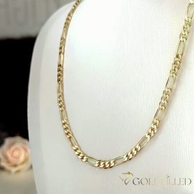   Antiallergene "Figaro" Halskette „Goldfilled“, in mehreren Größen  4 mm  breit, 14K-Farbe