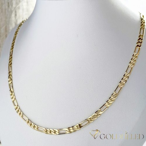 Antiallergene "Figaro" Halskette „Goldfilled“, in mehreren Größen  4 mm  breit, 14K-Farbe