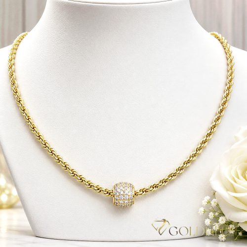 Antiallergische Goldfilled-Halskette 45cm/3mm + Anhänger, Farbe 14K