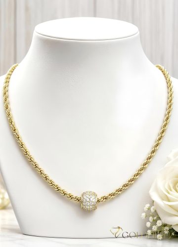 Antiallergische Goldfilled-Halskette 45cm/3mm + Anhänger, Farbe 14K