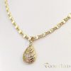 Antiallergische Goldfilled-Halskette 55cm/4mm + Anhänger, Farbe 14K