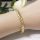Antiallergenes vergoldetes Armband „Goldfilled“, 17,5 cm lang und 7 mm Breit, 14K-Farbe