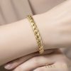 Antiallergenes vergoldetes Armband „Goldfilled“, 17,5 cm lang und 7 mm Breit, 14K-Farbe