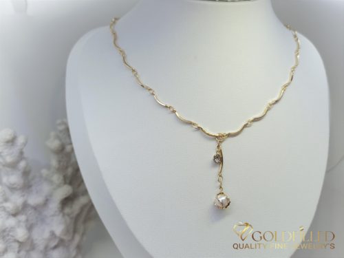 Antiallergische vergoldete Halskette „Goldfilled“, Länge 45 cm und breite 1 mm, Farbe 14K