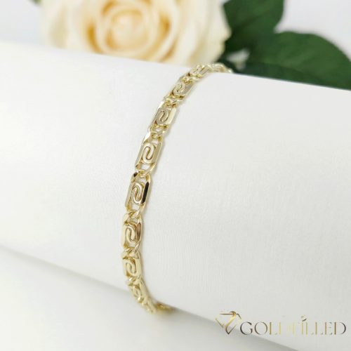 Antiallergenes vergoldetes Armband „Goldfilled“, 17 cm lang und 5 mm Breit, 14K-Farbe