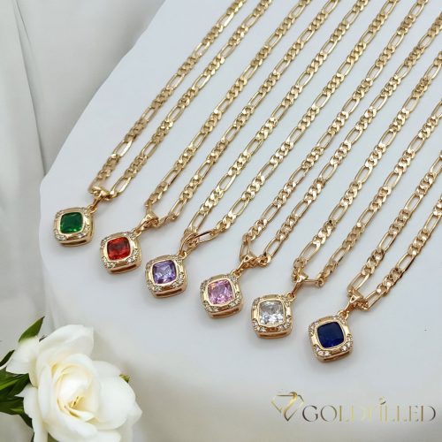 Antiallergische Goldfilled-Halskette 50cm/4mm + Anhänger, Farbe 18K