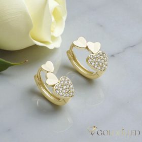 Goldfilled Antiallergische Ohrringe 14 mm 14K Farbe  
