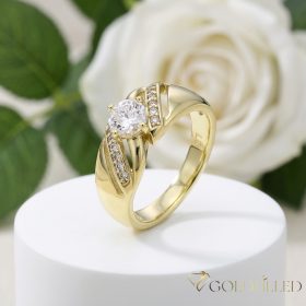   Antiallergischer „Goldfilled”-Ring in verschiedenen Größen, Farbe 14K