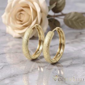 Goldfilled Antiallergische Ohrringe 26mm 14K Farbe