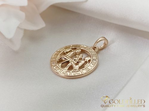 Goldfilled Antiallergisches Medaillon 28mm 18K Farbe