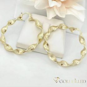 Goldfilled Antiallergene Creolen 50mm 14K Farbe	