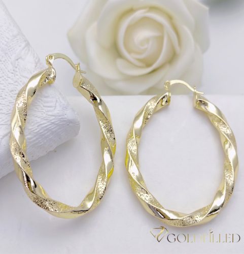 Goldfilled Antiallergene Creolen 40mm 14K Farbe	