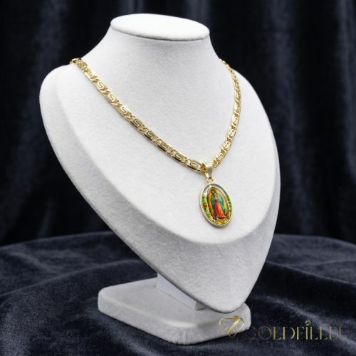 Antiallergische Goldfilled-Halskette 50cm/5,2mm + Anhänger, Farbe 14K