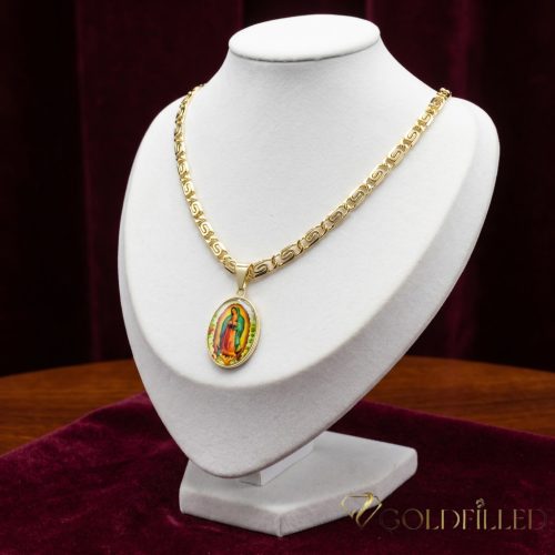 Antiallergische Goldfilled-Halskette 50cm/5,2mm + Anhänger, Farbe 14K