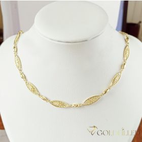   GOLDFILLED Antiallergenes Luxus-Halskette 50cm lang und 4-7mm breit 14K Farbe