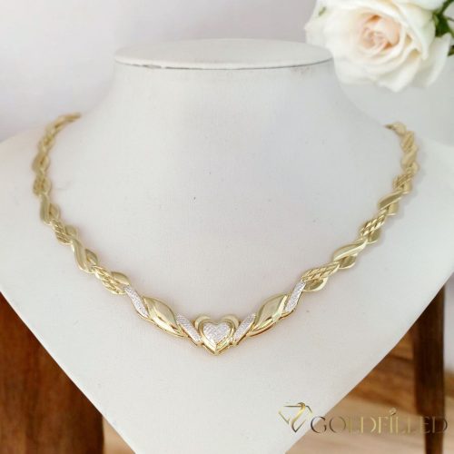 Exklusive antiallergische Goldfilled-Halskette 44cm/7,2mm, 14K  mehrfarbig