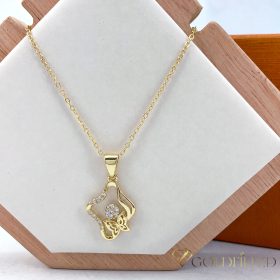   Antiallergische Goldfilled-Halskette 45cm/1mm + Anhänger, Farbe 14K