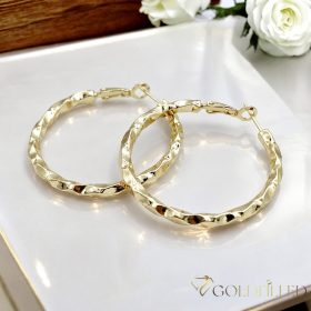 Goldfilled Antiallergene Creolen 40mm 14K Farbe	
