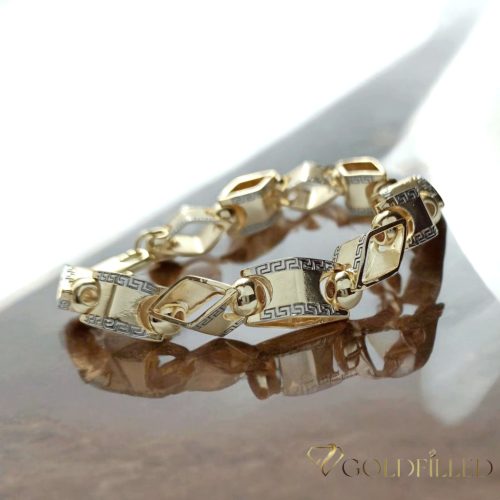 Antiallergisches Goldfilled-Armband 22cm /11mm, mehrfarbig
