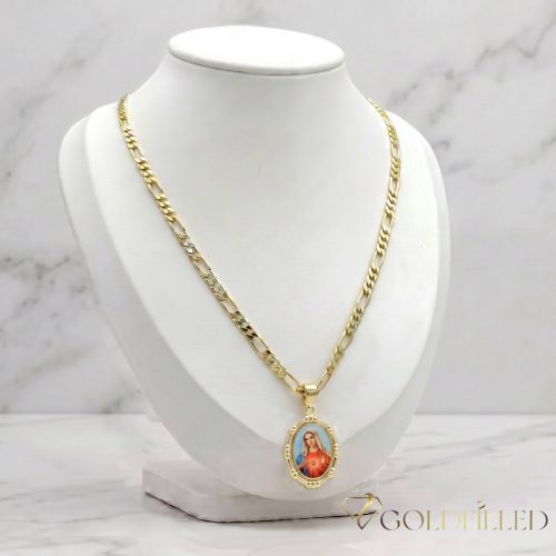 Antiallergische Goldfilled-Halskette 45cm/3,5mm + Anhänger, Farbe 14K